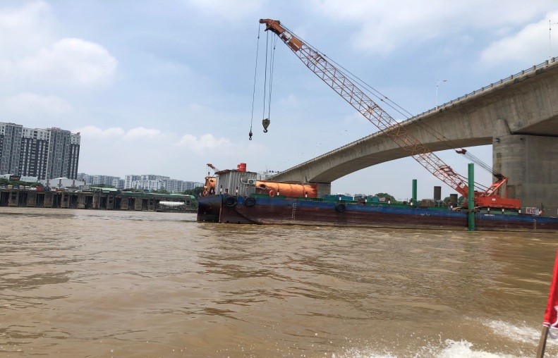 Kiểm tra việc chấp hành các quy định của Pháp luật về giao thông  đường thủy nội địa trong quá trình thi công cầu Vĩnh Tuy – Giai đoạn 2.